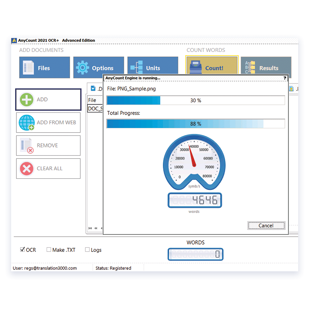 Use completely standalone word-count tool​