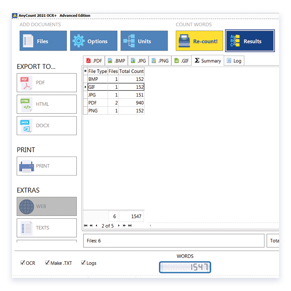 Do a word-count in images and PDF easy peasy with the new OCR engine